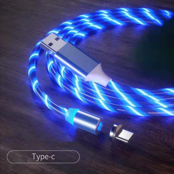 Magnetic Charging Cable Streamer Fast Charging Cable Lighting Micro USB Cable LED Magnet Charger Type-C Cable - Image 4