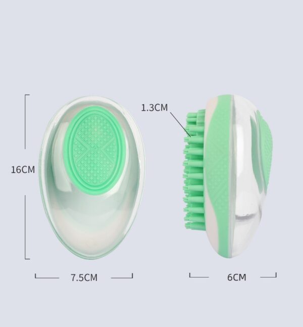 Dog Cat Bath Brush 2-in-1 Pet SPA Massage Comb Soft Silicone Pets Shower Hair Grooming Comb Dog Cleaning Tool Pet Products - Image 5