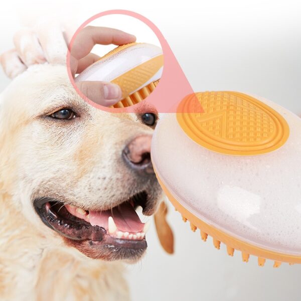 Dog Cat Bath Brush 2-in-1 Pet SPA Massage Comb Soft Silicone Pets Shower Hair Grooming Comb Dog Cleaning Tool Pet Products - Image 3