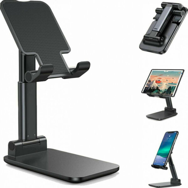 Cell Phone Stand Desktop Holder Tablet Stand Mount Mobile Phone Desktop Tablet Holder Table Cell Foldable Extend Support Desk Mobile Phone Holder Stand - Image 8