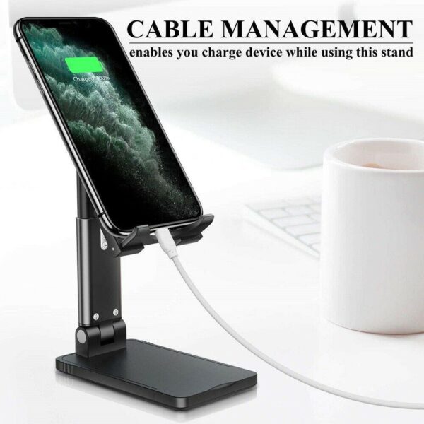 Cell Phone Stand Desktop Holder Tablet Stand Mount Mobile Phone Desktop Tablet Holder Table Cell Foldable Extend Support Desk Mobile Phone Holder Stand - Image 10